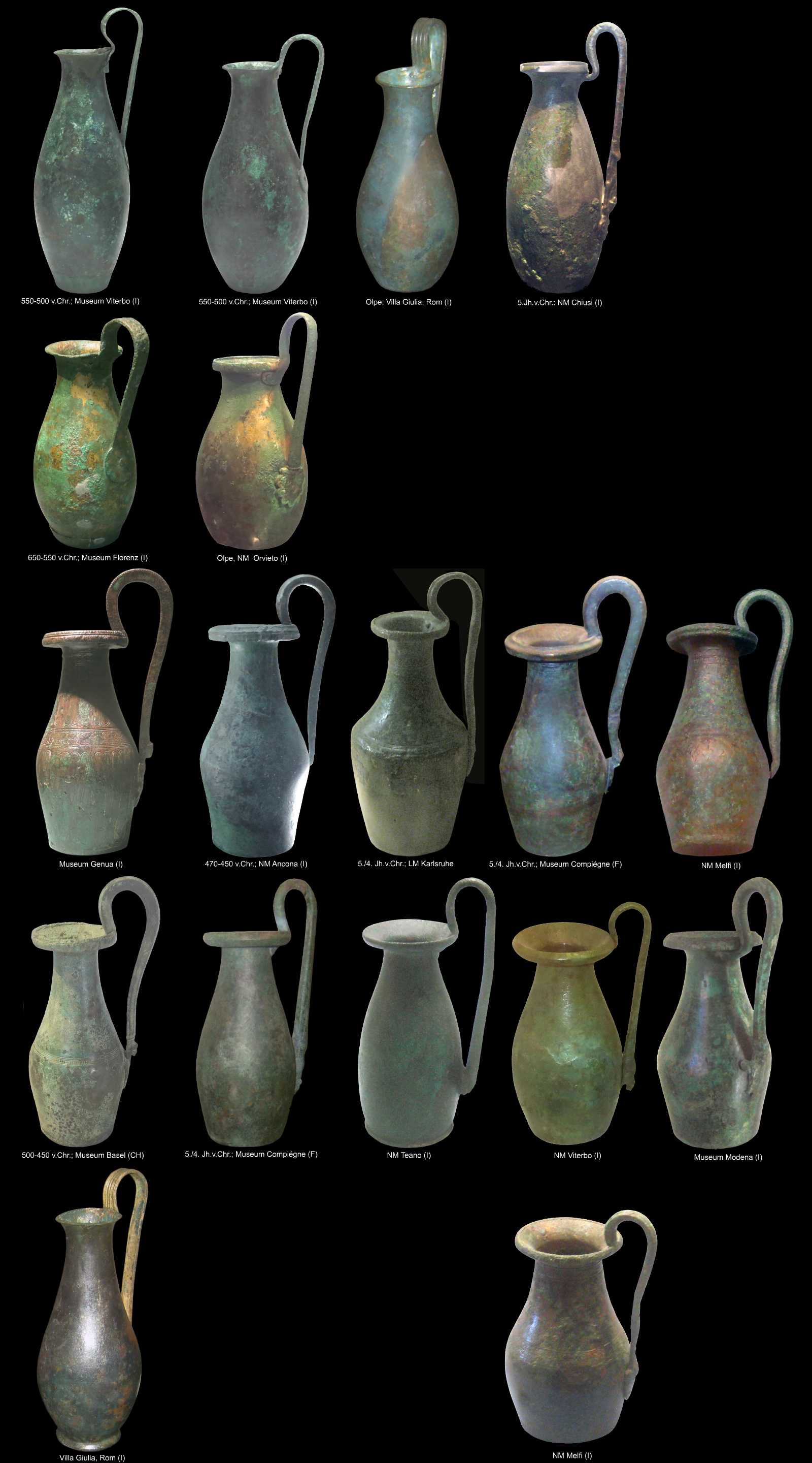 etruskische Bronzekannen Typ8