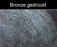 gedrückte römische Bronze