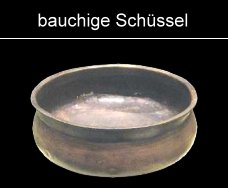 bauchige römische Bronzeschüssel