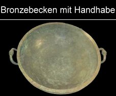 römisches Bronzebecken mit Giff