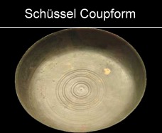 Bronzeschüssel in Coupform