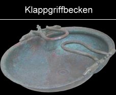 römische Becken mit Klappgriff