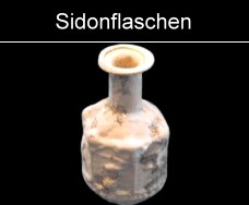 römisches formgeblasenes Glas sidonische Flaschen