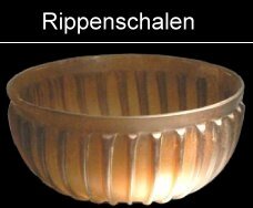 getöpfertes römisches Glas Rippenschalen