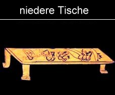 niedrige Tische