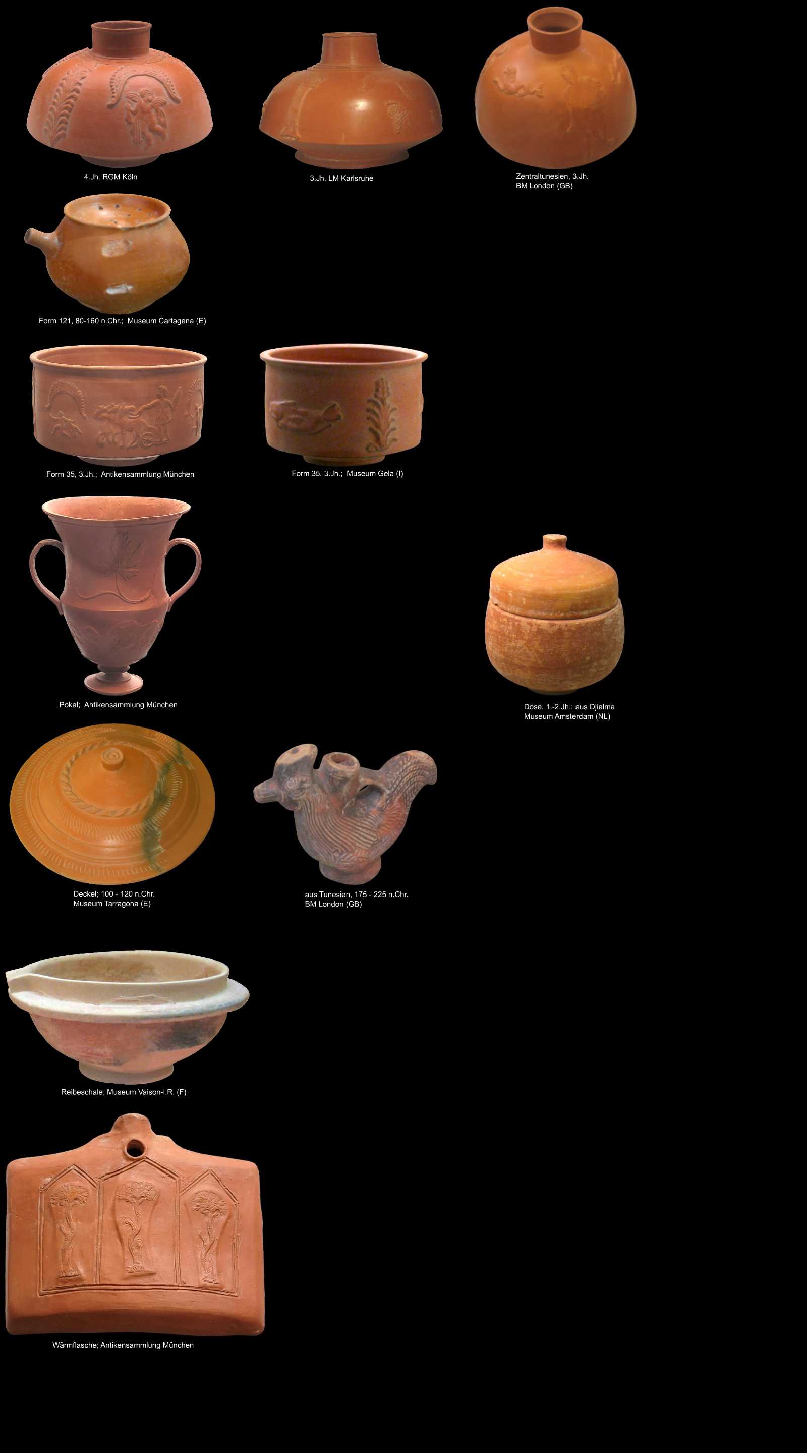 weitere Keramikformen aus Nordafrika