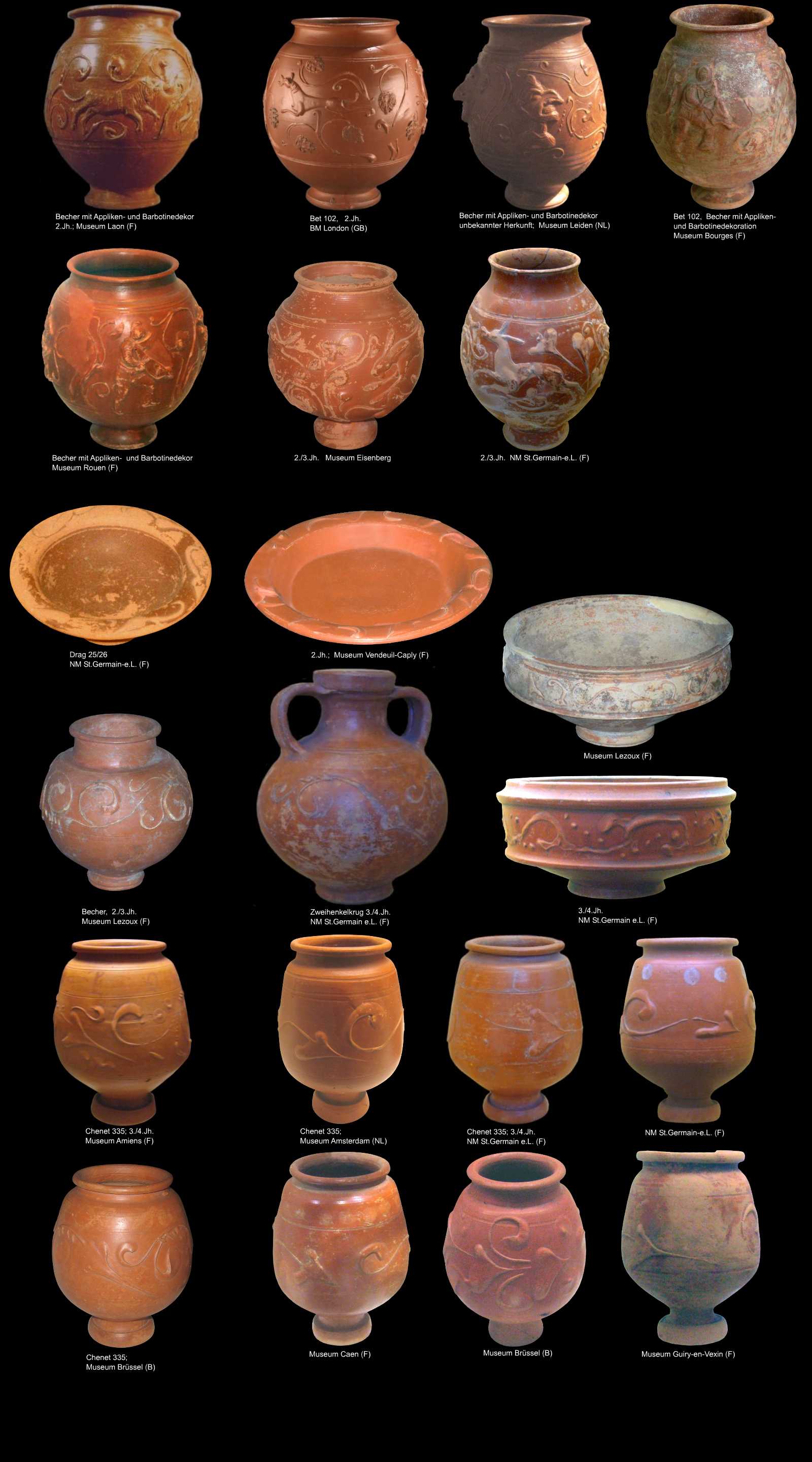 barbotineverzierte Ware