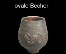 ovale römische Becher