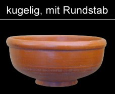 halbkugelige Schalen mit Rundstabrand