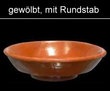 gewölbte Teller mit Rundstab