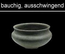 bauchig, ausschwingender Rand