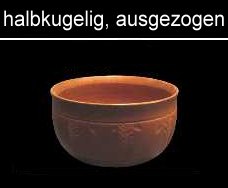 halbkugelig mit Rand