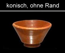 konisch, ohne Rand