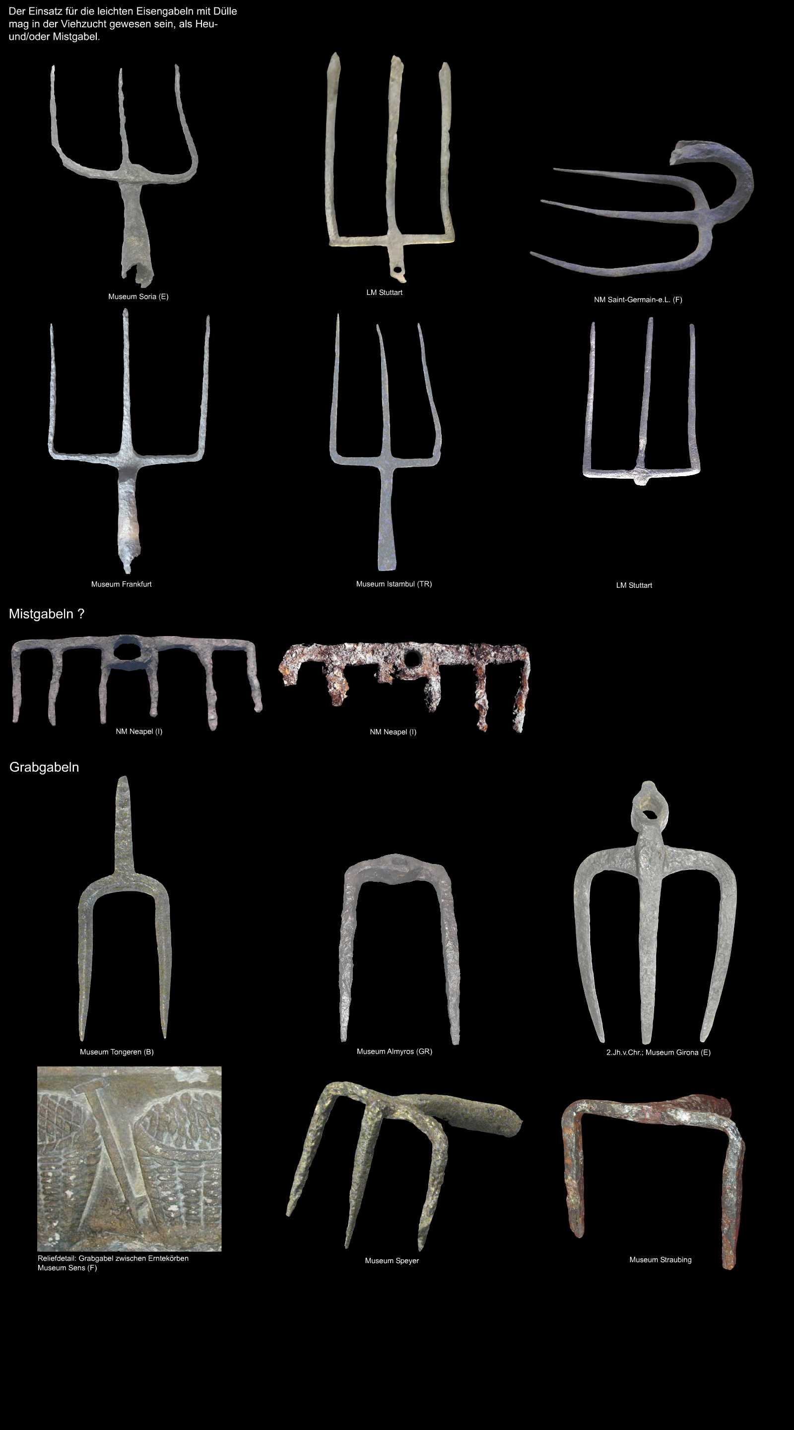 römische Mist- und Grabgabeln