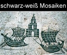 römisches Mosaik schwarz-weiß