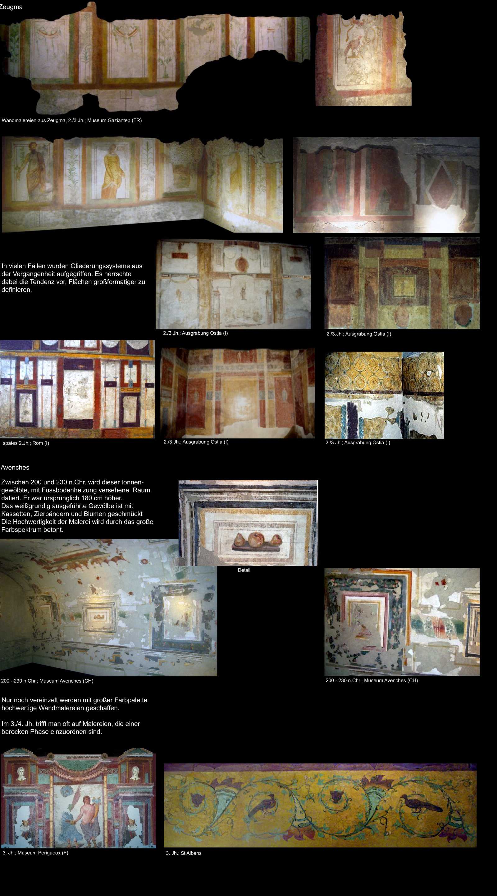 späte römische Wandmalerei