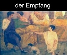 die Begrüßung der Gäste