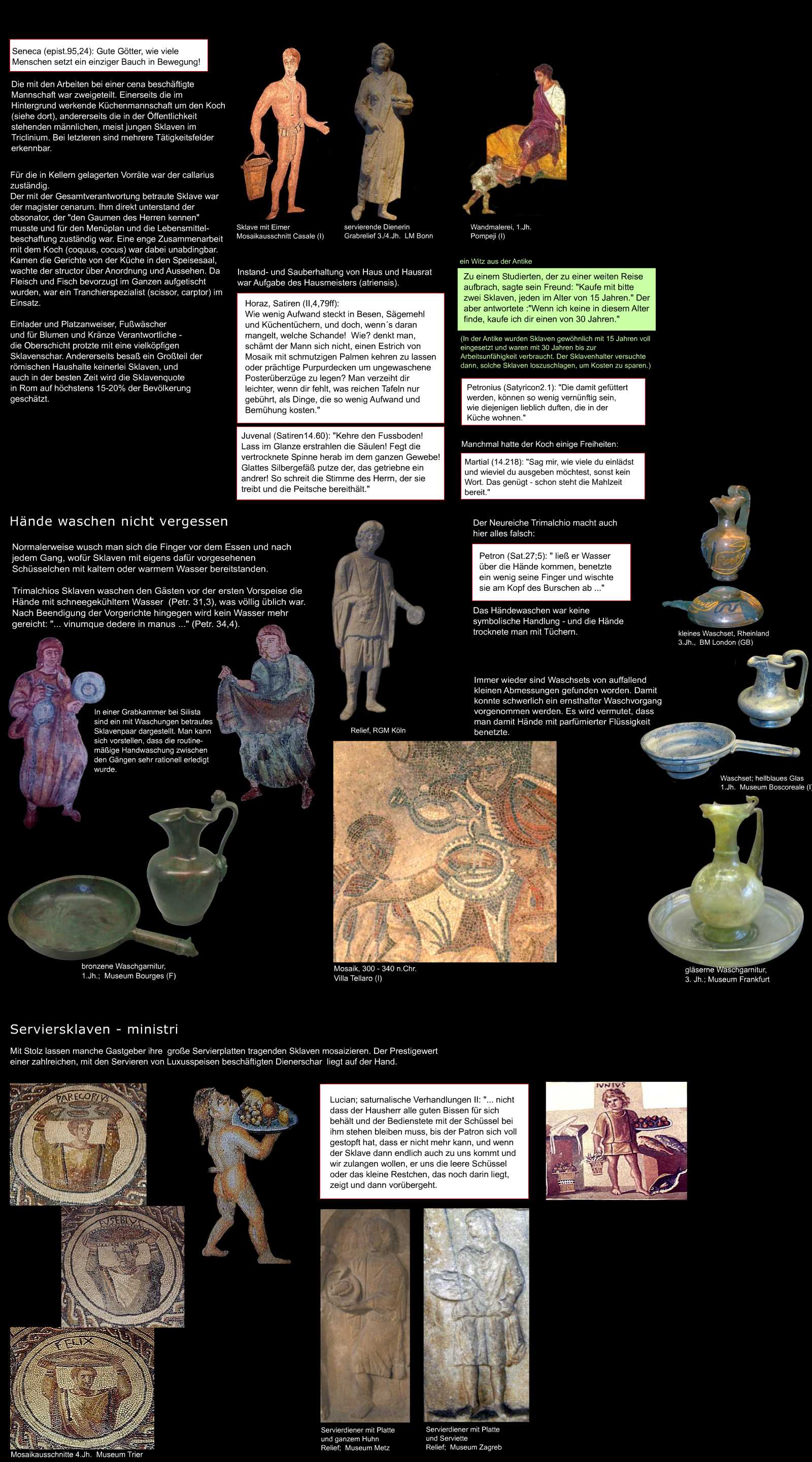 die Tischsitten der Römer, römische Sitten im triclinium