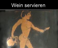 griechischen Wein servieren