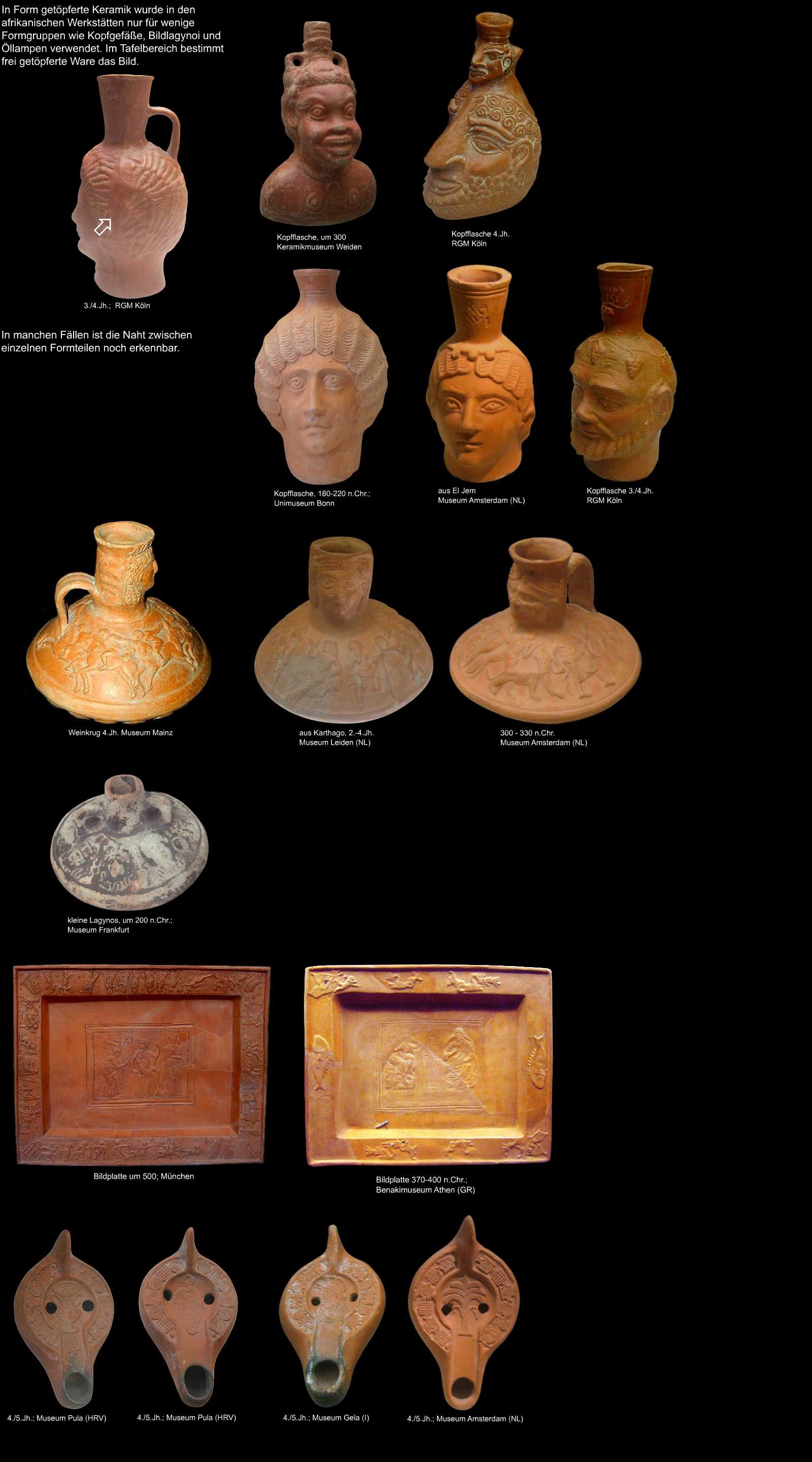 römische formgetöpferte Keramik aus Nordafrika