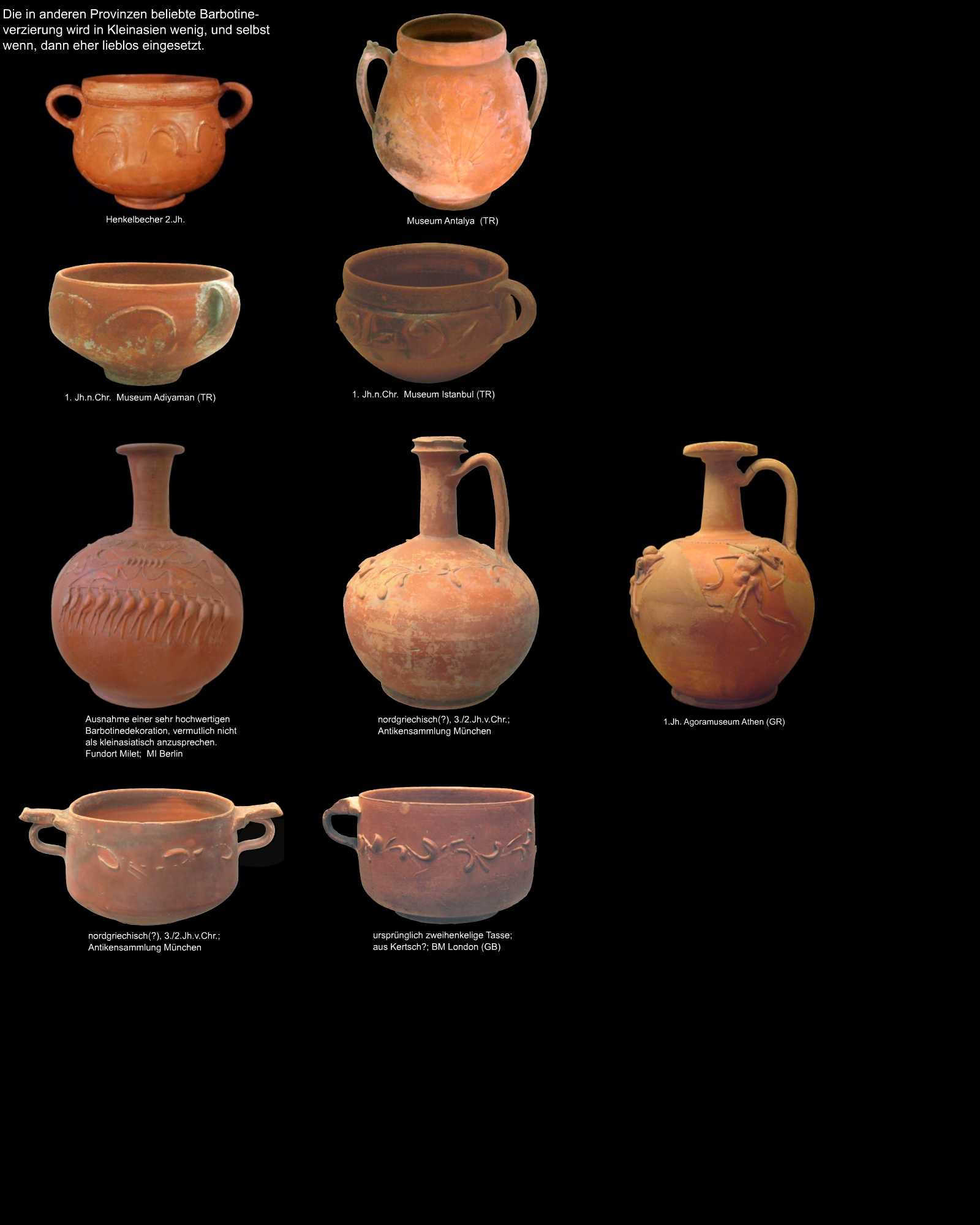barbotineverzierte Keramik aus Kleinasien