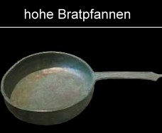 hohe Bratpfannen der Römer