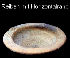 Reibeschalen mit Horizontalrand