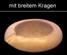 Reibeschalen mit Kragenrand